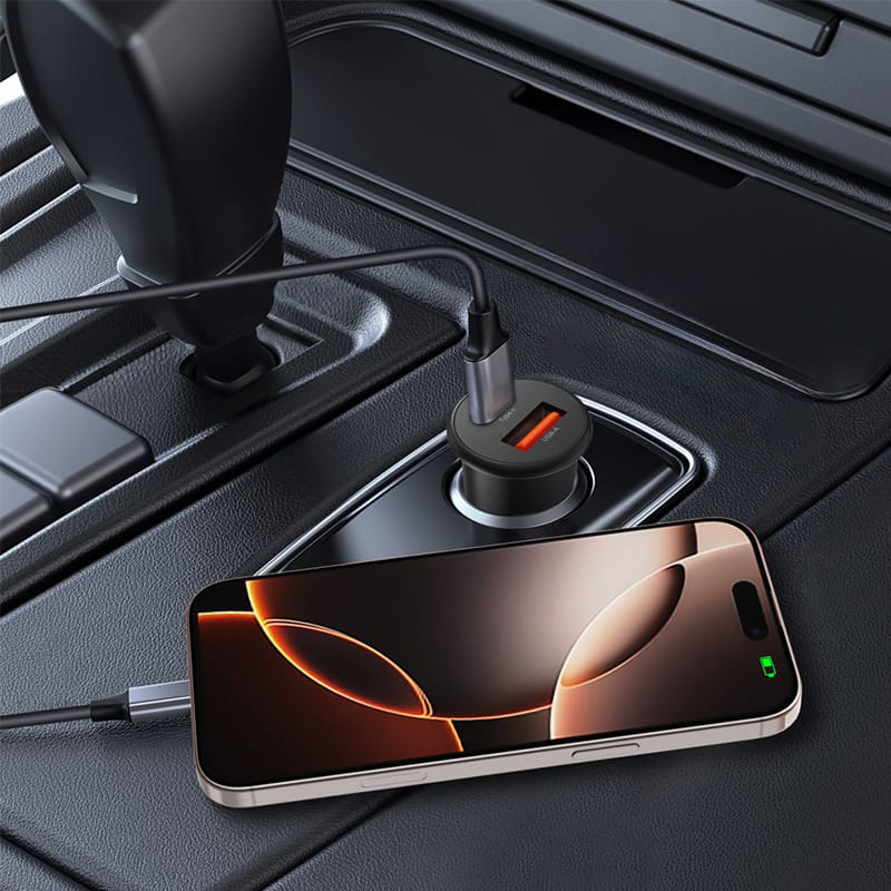 Φορτιστής Αυτοκινήτου Tech-Protect CC02, 35W, 3A, 1 x USB-A - 1 x USB-C, Μαύρο