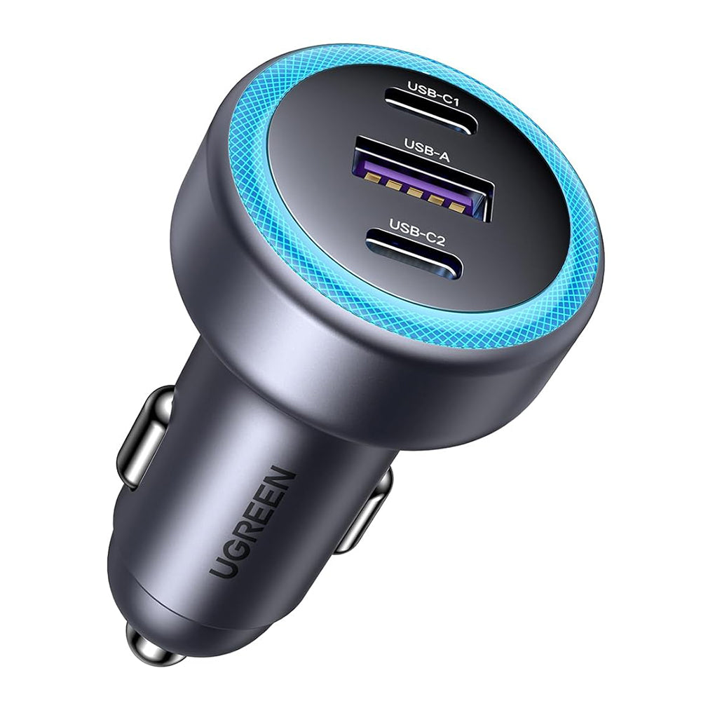 Φορτιστής Αυτοκινήτου UGREEN EC307, 30W, 3A, 1 x USB-A - 2 x USB-C, Γκρι