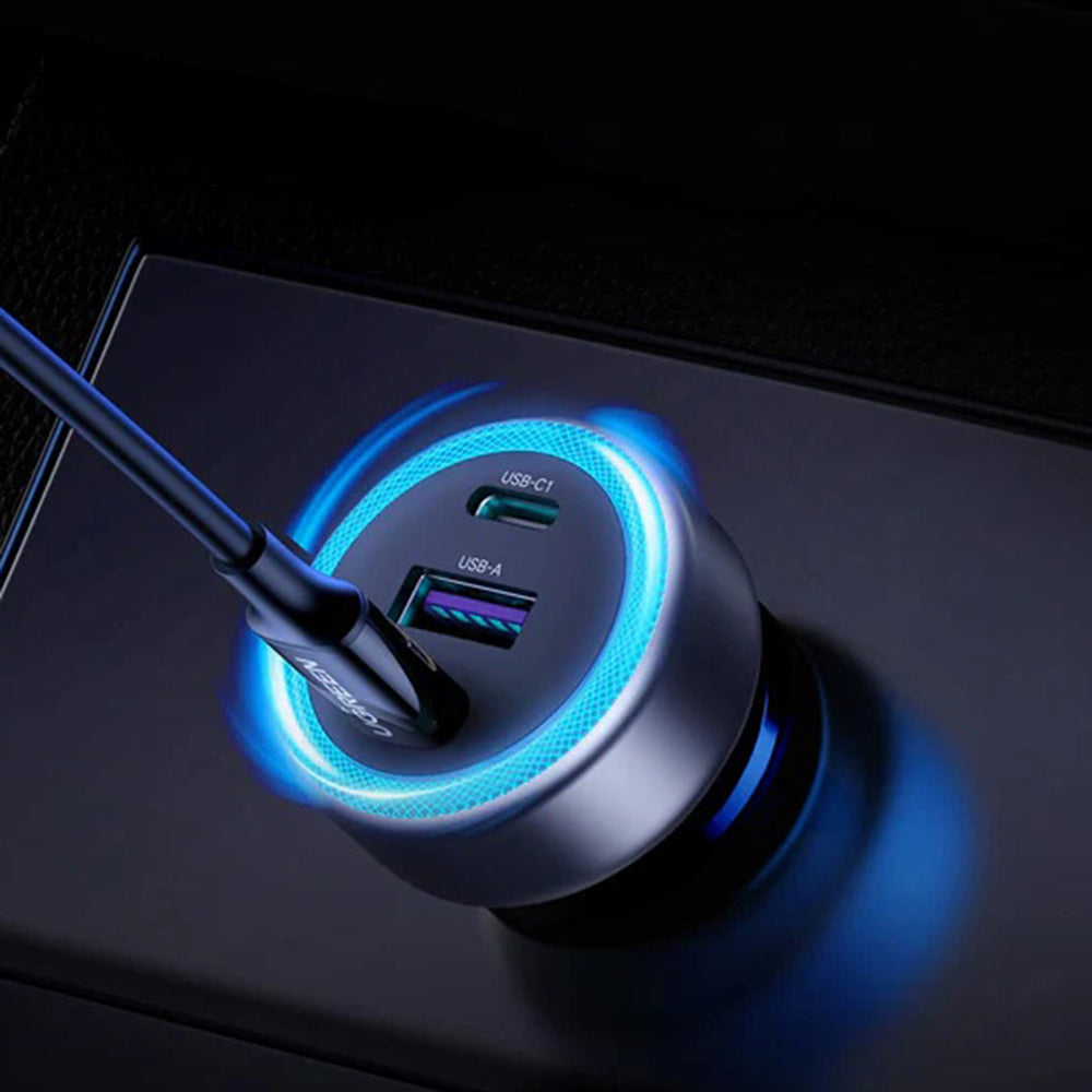 Φορτιστής Αυτοκινήτου UGREEN EC307, 30W, 3A, 1 x USB-A - 2 x USB-C, Γκρι