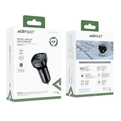 Φορτιστής Αυτοκινήτου Acefast B4, 66W, 3A, 1 x USB-A - 1 x USB-C, Μαύρο