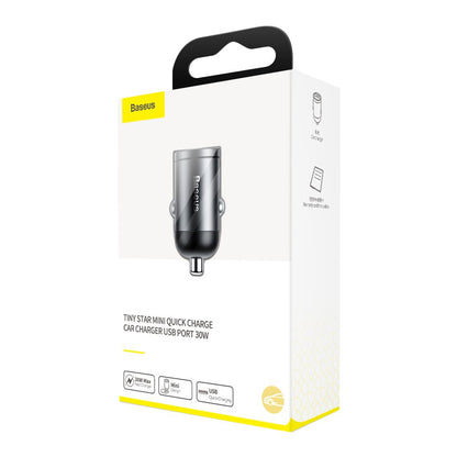 Φορτιστής Αυτοκινήτου Baseus Star Mini, 30W, 3A, 1 x USB-A, Γκρι VCHX-A0G