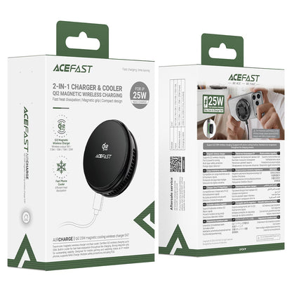 Ασύρματος Φορτιστής Δικτύου Acefast E47 2in1, 25W, Μαύρο