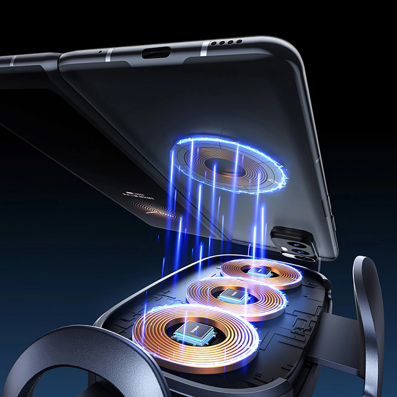 Φορτιστής Αυτοκινήτου Ασύρματος Baseus LightChaser, 15W, 1.67A, Μαύρο, Επανασυσκευασμένο C40355901111-00