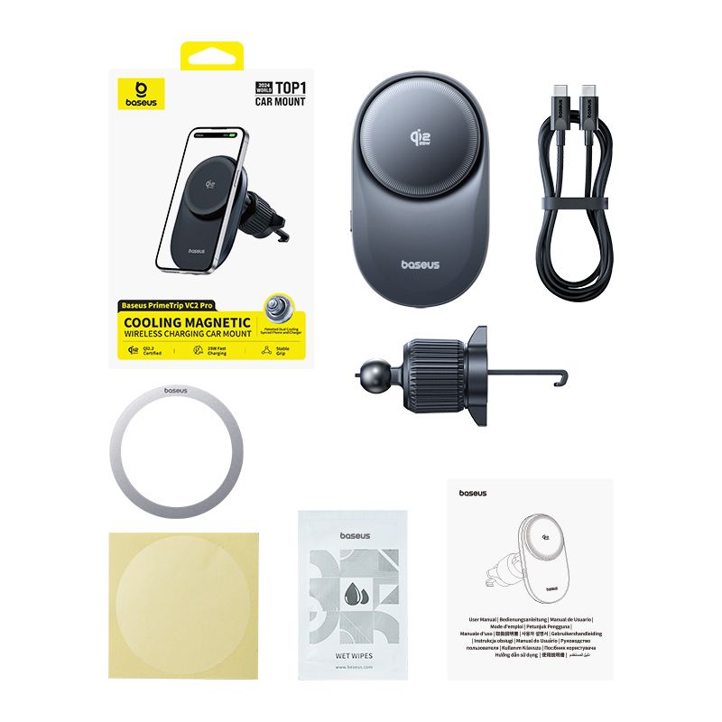 Ασύρματος Φορτιστής Αυτοκινήτου Baseus PrimeTrip VC2 Pro, 25W, Μαύρο C0013N00
