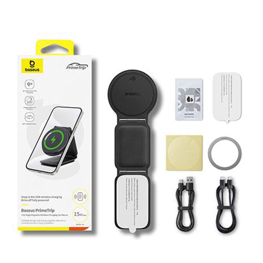 Incarcator Auto Wireless Baseus PrimeTrip C02, 15W, 1.67A, Γκρι C40169003831-00