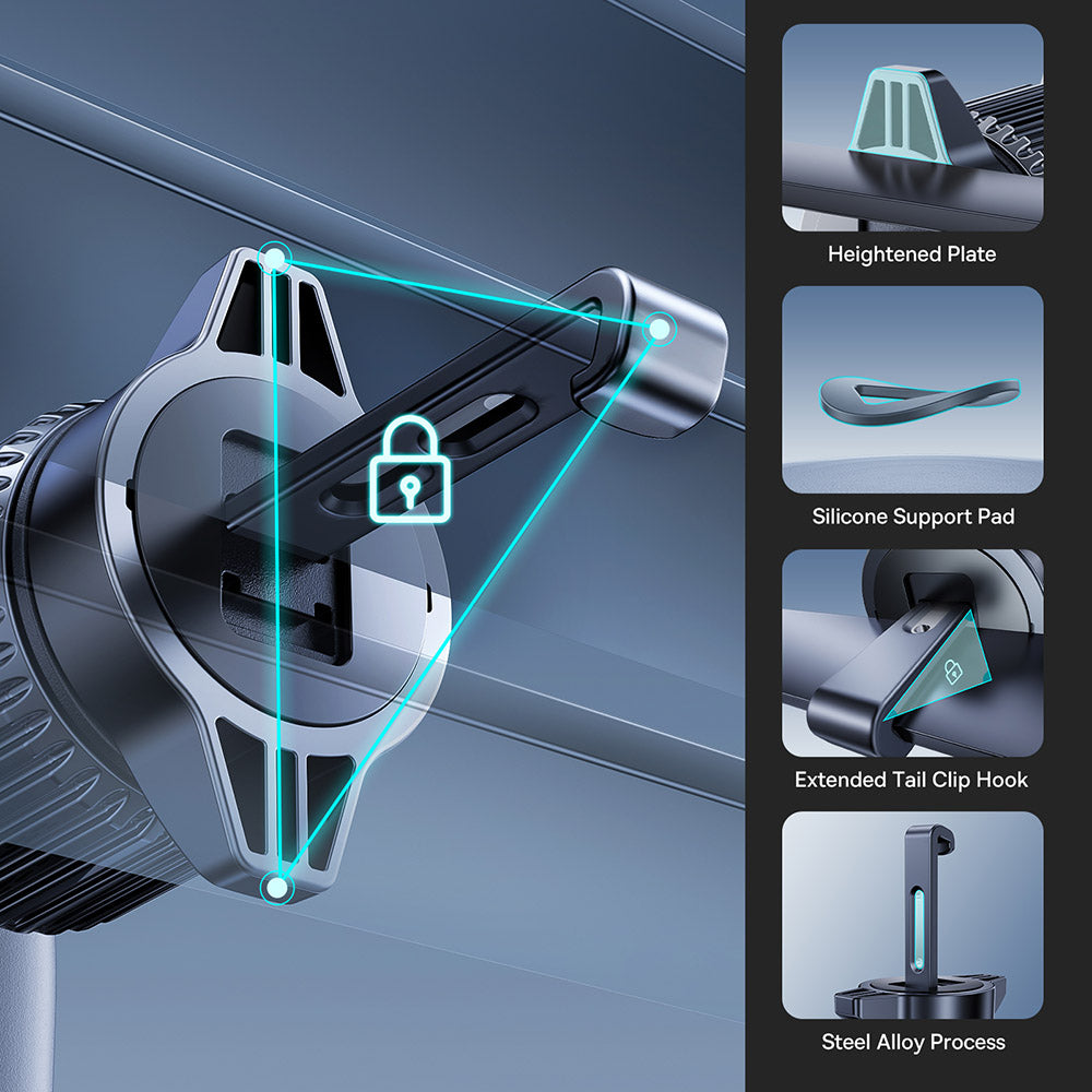 Ασύρματος Φορτιστής Αυτοκινήτου Baseus PrimeTrip VC1 Pro, 15W, 1.67A, Μαύρο C40141000111-00