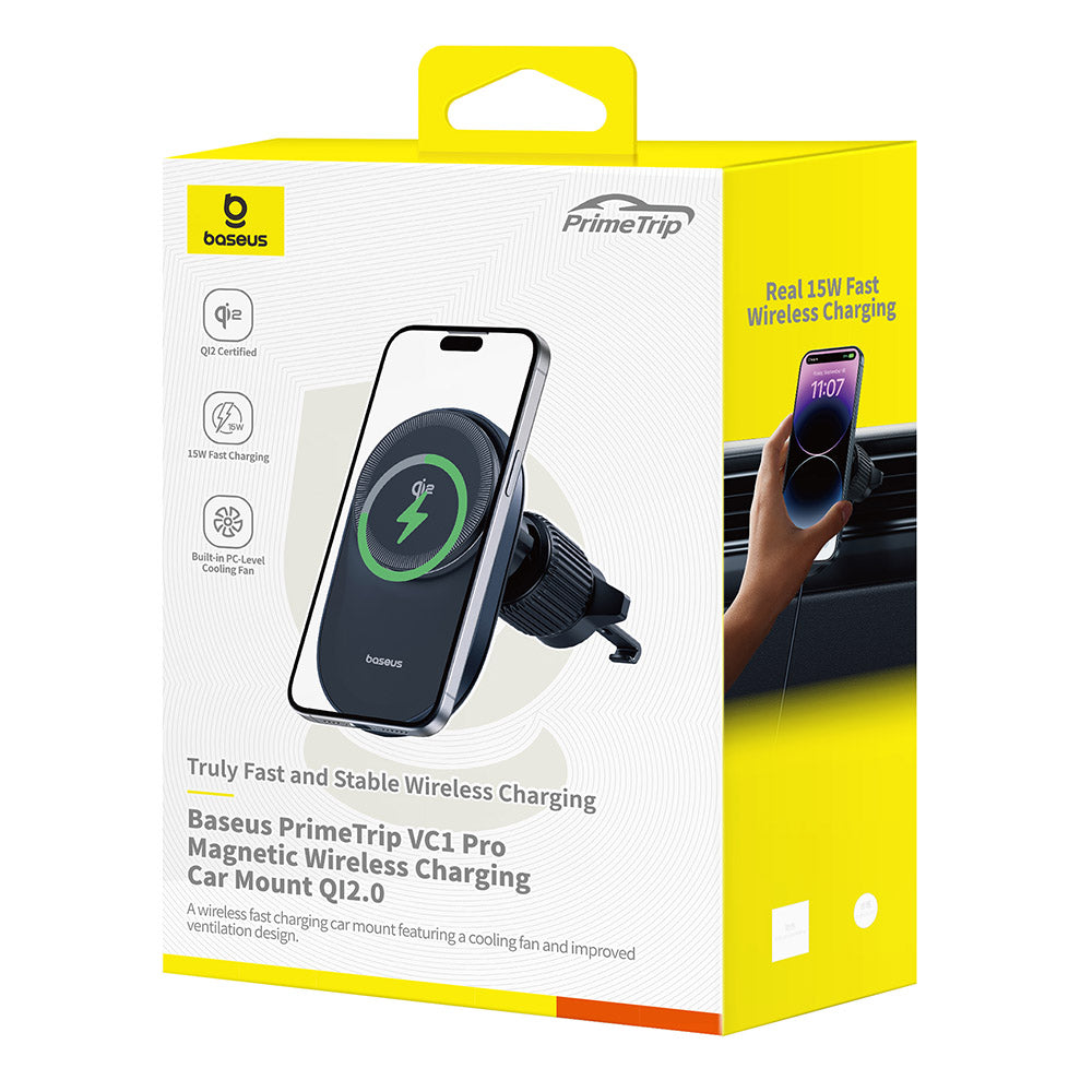 Ασύρματος Φορτιστής Αυτοκινήτου Baseus PrimeTrip VC1 Pro, 15W, 1.67A, Μαύρο C40141000111-00