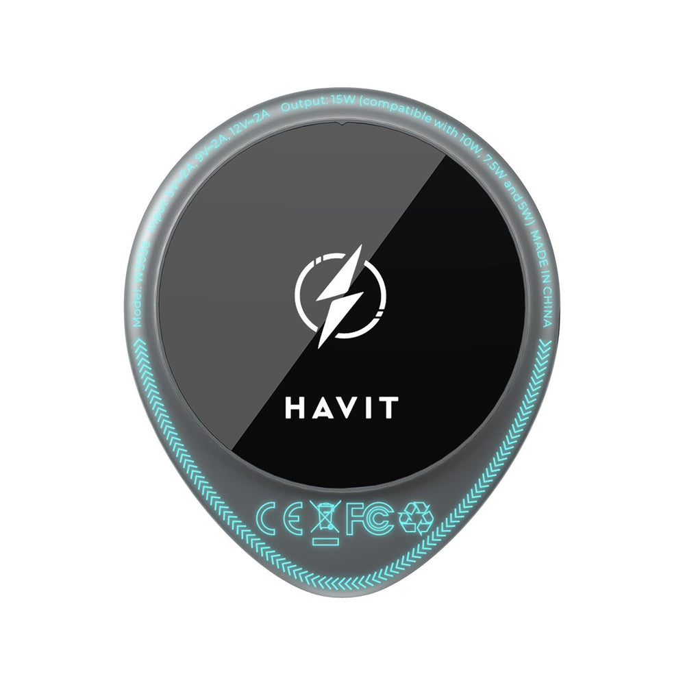 Ασύρματος Φορτιστής Αυτοκινήτου HAVIT W3036, 15W, 1.67A, Μαύρο