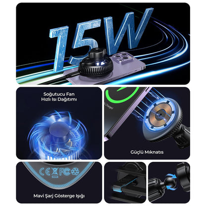 Ασύρματος Φορτιστής Αυτοκινήτου HAVIT W3036, 15W, 1.67A, Μαύρο