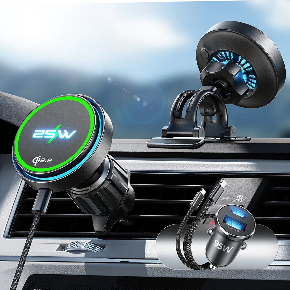Ασύρματος Φορτιστής Αυτοκινήτου Lisen W116, 25W, Μαύρο YL0225060018