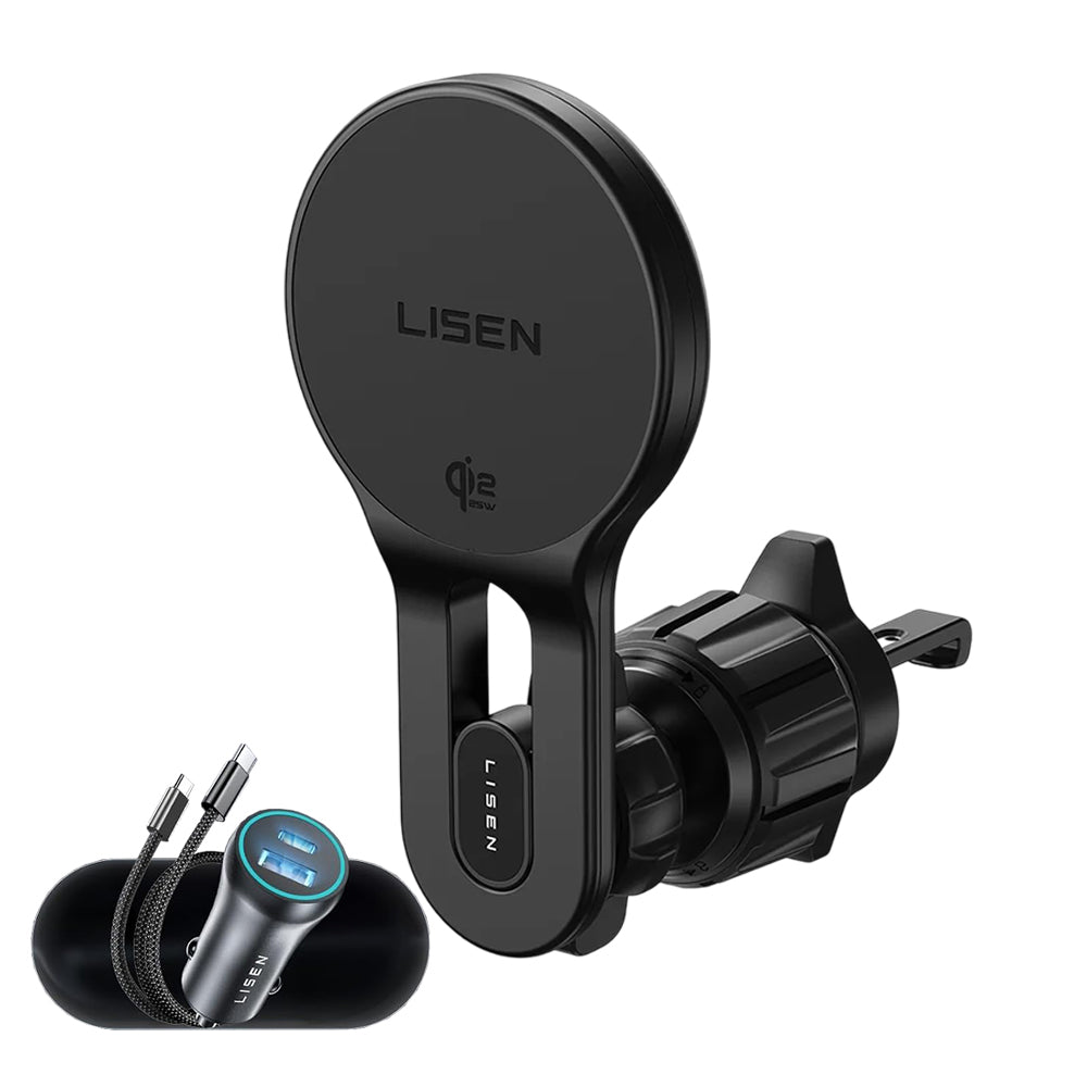 Ασύρματος Φορτιστής Αυτοκινήτου Lisen W704 Pro, 25W, Μαύρο YL0225090003
