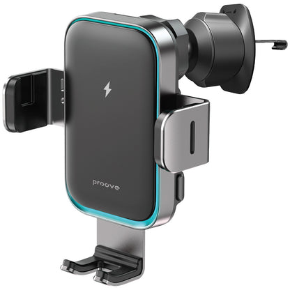 Ασύρματος Φορτιστής Αυτοκινήτου Proove Triple Clamp Pro, 15W, 1.67A, Γκρι WHTP15010004