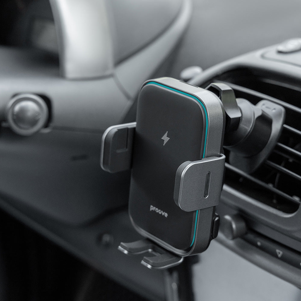 Ασύρματος Φορτιστής Αυτοκινήτου Proove Triple Clamp Pro, 15W, 1.67A, Γκρι WHTP15010004