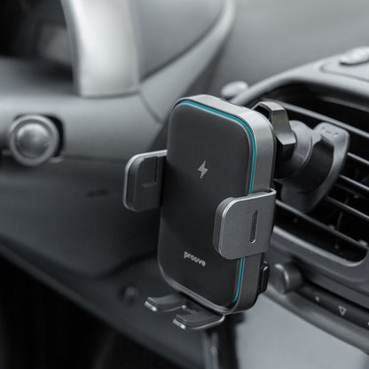 Ασύρματος Φορτιστής Αυτοκινήτου Proove Triple Clamp Pro, 15W, 1.67A, Γκρι WHTP15010004