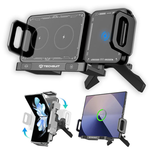 Ασύρματος Φορτιστής Αυτοκινήτου Techsuit SW1 ModoDock, 15W, 1.67A, Μαύρο