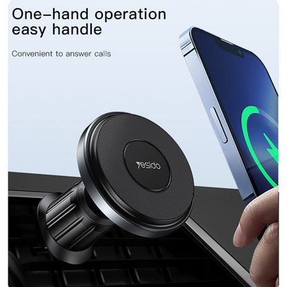 Ασύρματος Φορτιστής Αυτοκινήτου Yesido C190, 15W, 1.67A, Μαύρο