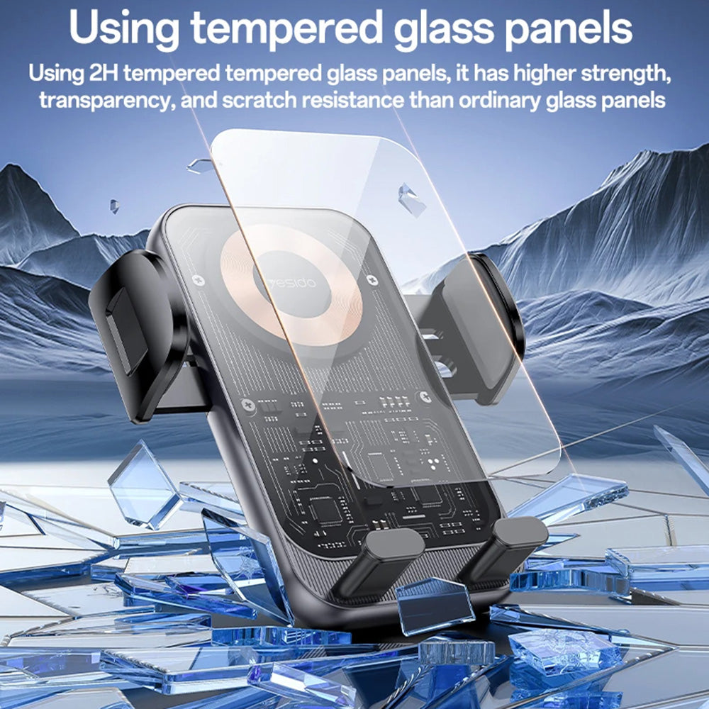 Φορτιστής Αυτοκινήτου Ασύρματος Yesido C307, 15W, 1.67A, Μαύρος