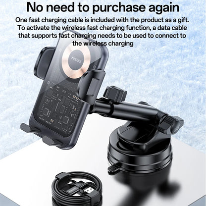 Φορτιστής Αυτοκινήτου Ασύρματος Yesido C307, 15W, 1.67A, Μαύρος