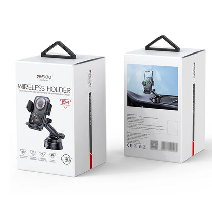 Φορτιστής Αυτοκινήτου Ασύρματος Yesido C307, 15W, 1.67A, Μαύρος