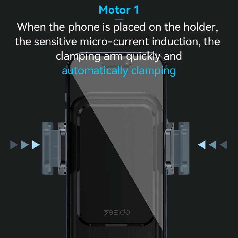 Ασύρματος Φορτιστής Αυτοκινήτου Yesido C312, 15W, 1.67A, Μαύρο