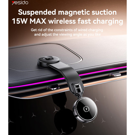 Φορτιστής Αυτοκινήτου Ασύρματος Yesido C316, 15W, 1.67A, Μαύρο