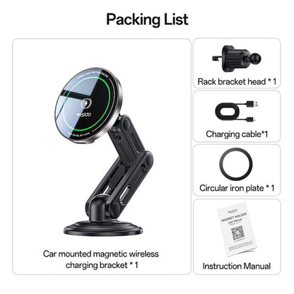Yesido C317 Wireless Car Charger, 15W, 1.67A, Black