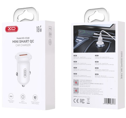 Φορτιστής Αυτοκινήτου XO Design CC68, 18W, 3A, 1 x USB-A, Λευκό