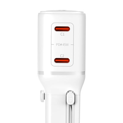 Φορτιστής Δικτύου 3MK Globe Travel, 45W, 3A, 2 x USB-C, Λευκό