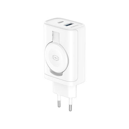 Φορτιστής Δικτύου 3MK Hardy 2in1, 33W, 3A, 1 x USB-A - 1 x USB-C, Λευκό