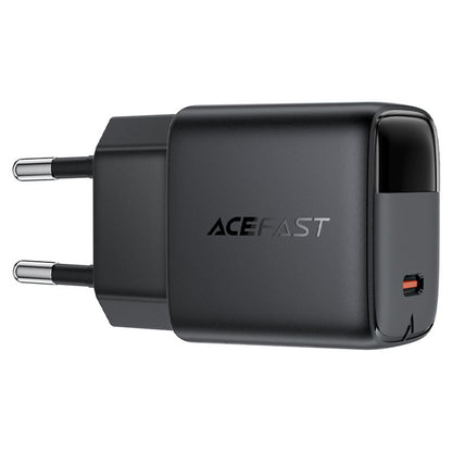 Φορτιστής Δικτύου Acefast A115 Display, 30W, 3A, 1 x USB-C, Μαύρο