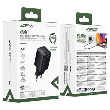 Φορτιστής Δικτύου Acefast A134, 67W, 3.35A, 1 x USB-C, Μαύρο