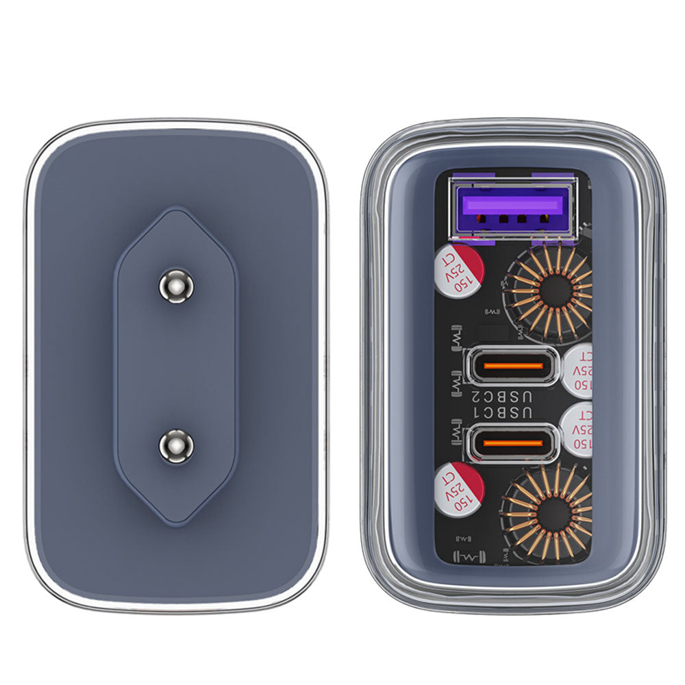 Φορτιστής Δικτύου Acefast A45 Exploration, 65W, 3.25A, 1 x USB-A - 2 x USB-C, Γκρι