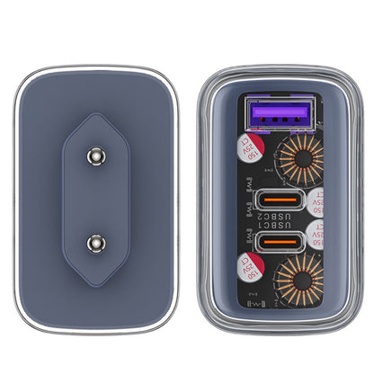 Φορτιστής Δικτύου Acefast A45 Exploration, 65W, 3.25A, 1 x USB-A - 2 x USB-C, Γκρι