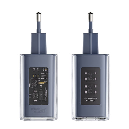 Φορτιστής Δικτύου Acefast A45 Exploration, 65W, 3.25A, 1 x USB-A - 2 x USB-C, Γκρι