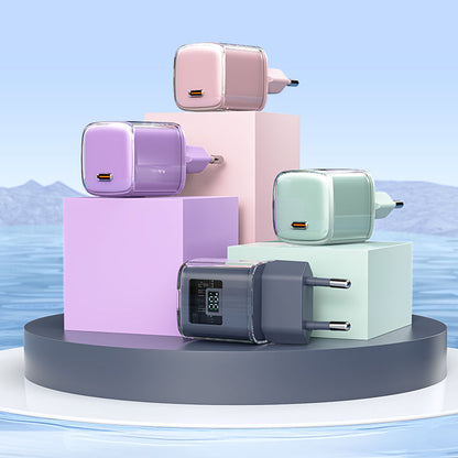 Φορτιστής Δικτύου Acefast A53 Sparkling Display, 30W, 3A, 1 x USB-C, Μωβ