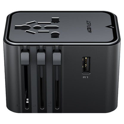 Φορτιστής Δικτύου Acefast Z8 Travel, 45W, 3A, 2 x USB-A - 3 x USB-C, Μαύρος