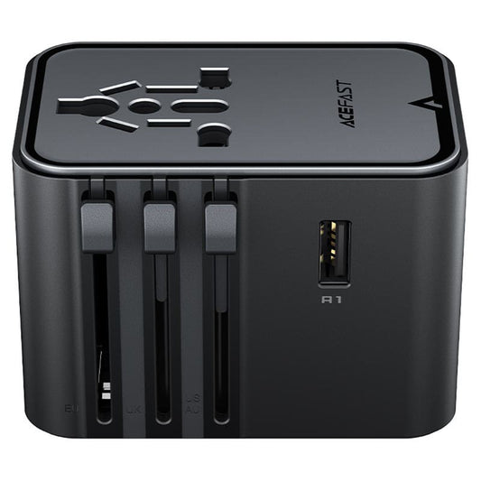 Φορτιστής Δικτύου Acefast Z8 Travel, 45W, 3A, 2 x USB-A - 3 x USB-C, Μαύρος