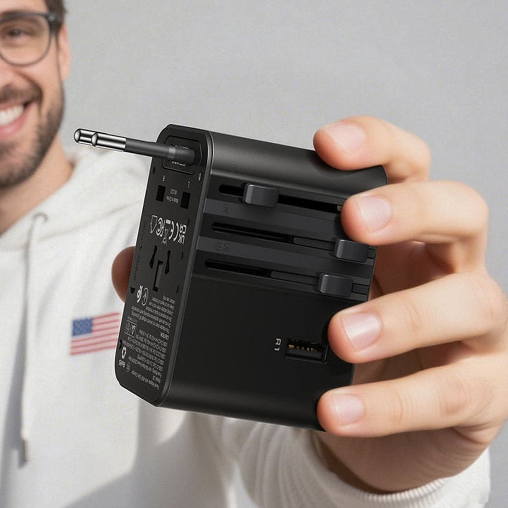 Φορτιστής Δικτύου Acefast Z8 Travel, 45W, 3A, 2 x USB-A - 3 x USB-C, Μαύρος