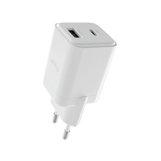 Φορτιστής Δικτύου Allity. ATC-01-30WAC Mini, 30W, 3A, 1 x USB-A - 1 x USB-C, Λευκό