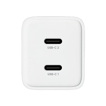 Φορτιστής Δικτύου Allity. ATC-01-45WCC Fast, 45W, 3A, 2 x USB-C, Λευκό