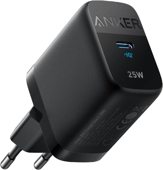 Anker 312 Ace Wall Charger, 25W, 1 x USB-C, Black A2642G11
