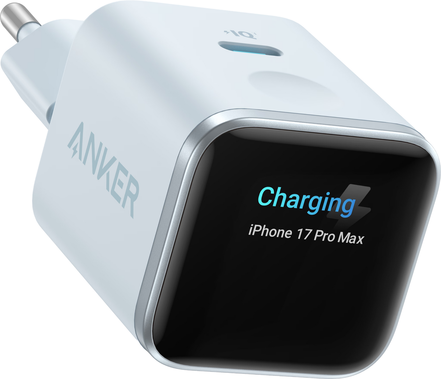 Φορτιστής Δικτύου Anker Nano Display, 45W, 3A, 1 x USB-C, Μπλε A121DG31