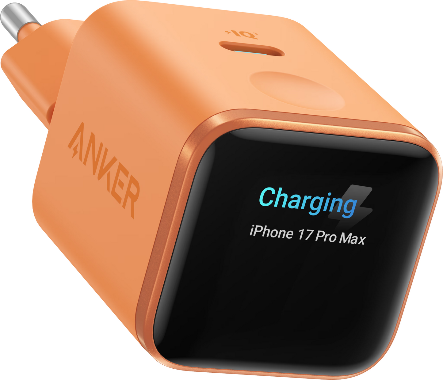 Anker Nano Display Wall Charger, 45W, 3A, 1 x USB-C, Orange A121DGO1
