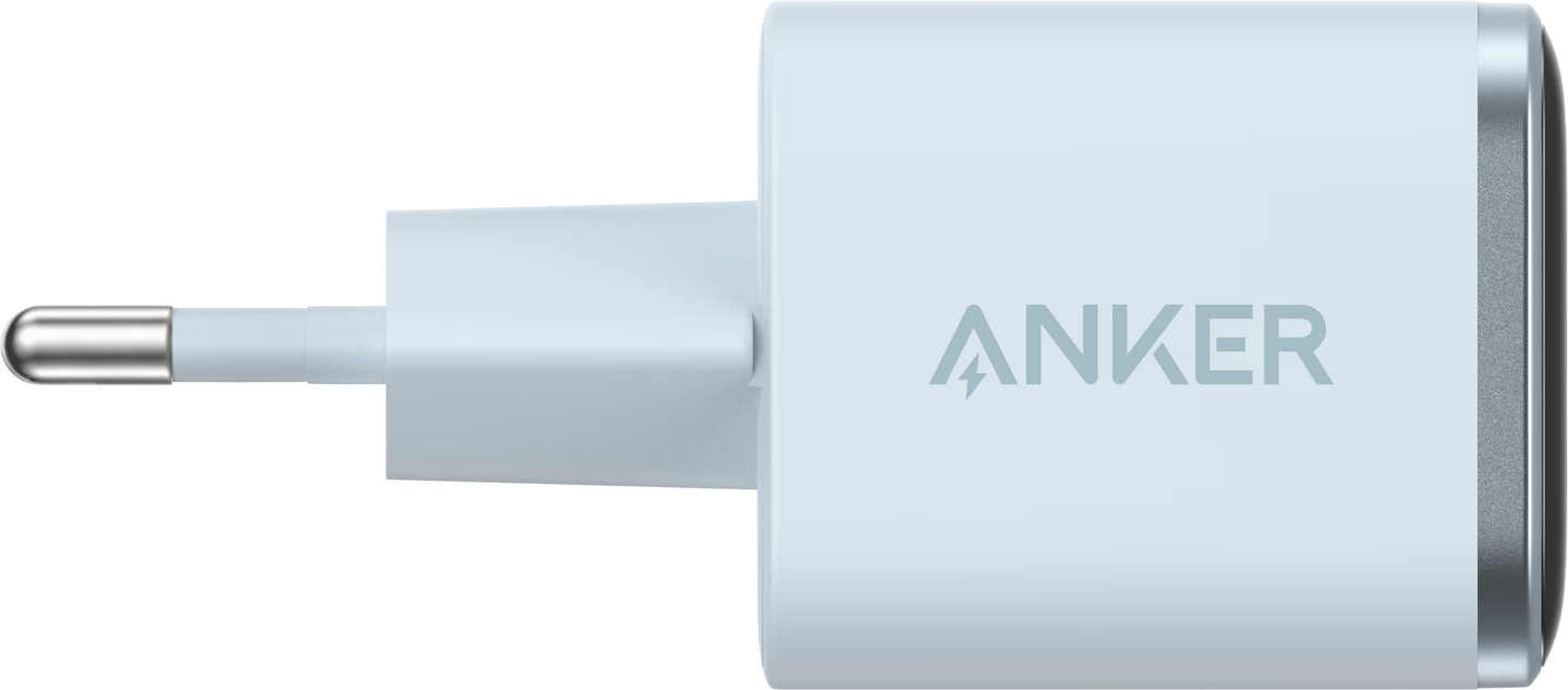 Φορτιστής Δικτύου Anker Nano Display, 45W, 3A, 1 x USB-C, Μπλε A121DG31