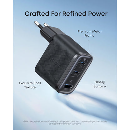 Φορτιστής Δικτύου Anker Nano, 70W, 3.5A, 1 x USB-A - 2 x USB-C, Μαύρος A121AL11