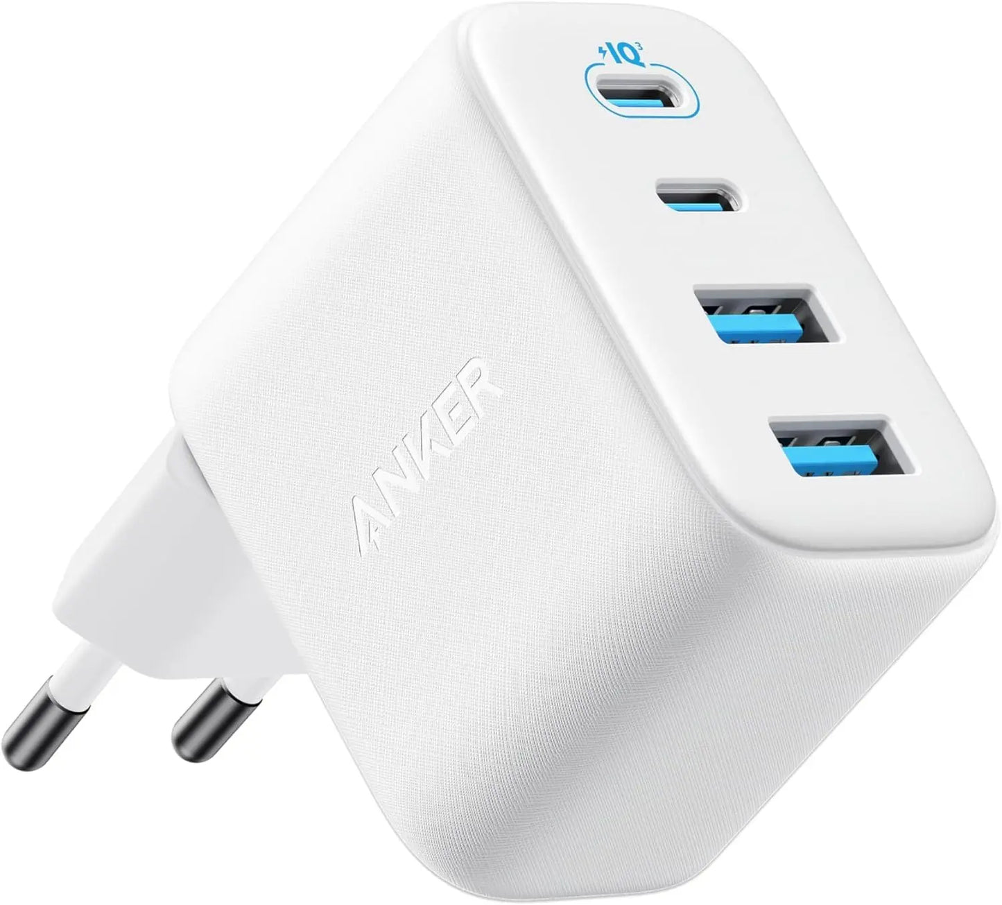 Anker Zolo Wall Charger, 50W, 3A, 2 x USB-A - 2 x USB-C, White