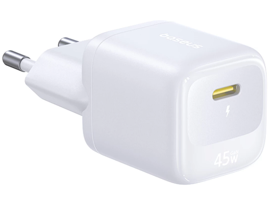 Φορτιστής πρίζας Baseus EnerFill FN22, 45W, 3A, 1 x USB-C, Λευκό E0123301