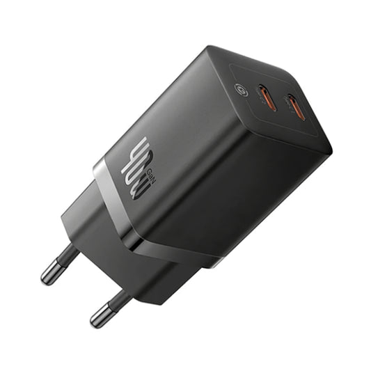 Φορτιστής Δικτύου Baseus GaN5 Pro, 40W, 3A, 2 x USB-C, Μαύρος CCGP180101