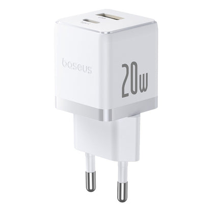 Φορτιστής Δικτύου Baseus Palm, 20W, 3A, 1 x USB-A - 1 x USB-C, Λευκό CCZC20UE