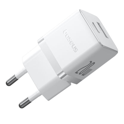 Φορτιστής Δικτύου Baseus Palm, 20W, 3A, 1 x USB-A - 1 x USB-C, Λευκό CCZC20UE